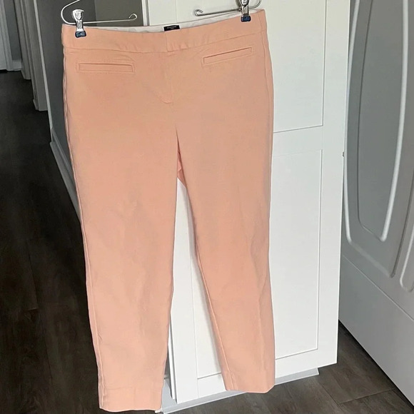 Talbots Hampshire Curvy Peach Crop Ankle Pants Women’s 8 Petite - Picture 3 of 12